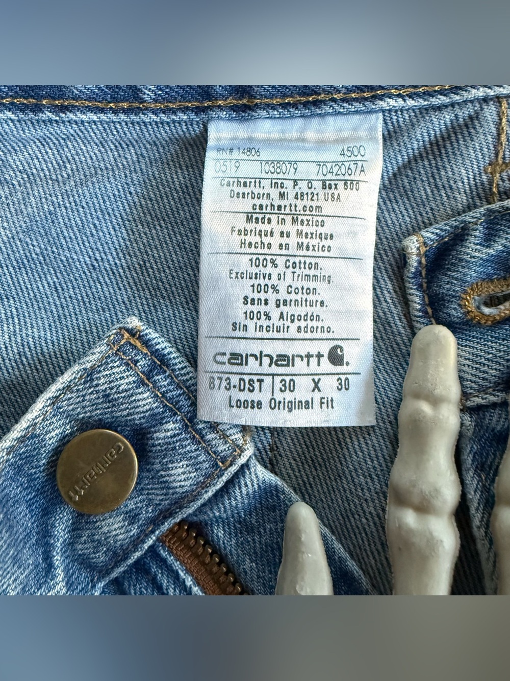 Carhartt B73 DST Double Knee Denim Workwear Utility Jeans ~ Size 29 x 31 - Picture 6 of 9